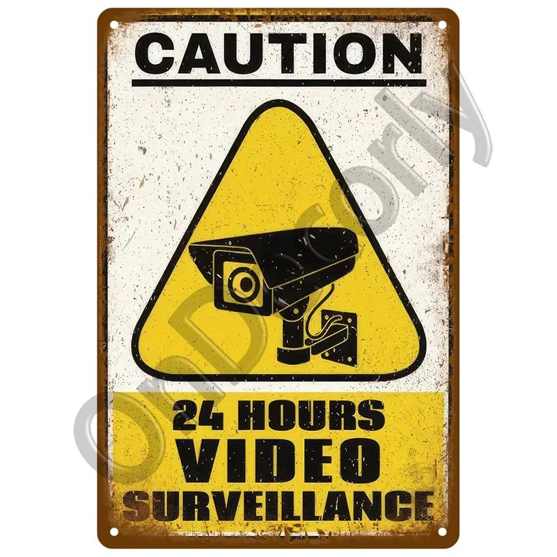 Retro Metal Warning Sign  Vintage Tin Wall Decor for Home Room Bar Garage Cafe Club Man Cave Pub  Mural Plate Poster Art