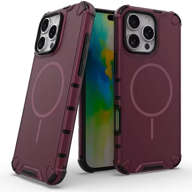 New  and Cool Magnetic Wireless Charge Anti Drop Armor Case for IPhone 16 15 14 13 12 11 Pro Max Plus For Magsafe Case
