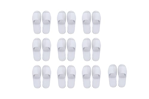 [kitamurasyokai] Disposable Slippers, 10-Pair Set (Individually Wrapped), Thick Sole, Non-Slip, Luxurious, Fluffy, Unisex, Indoor Room Shoes, Hotel Am