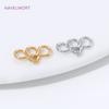 20/40Pcs 18K Gold Plated W Shape Clasps Connectors For Jewelry,Connectors For Bracelets Making,DIY Jewelry Making Findings