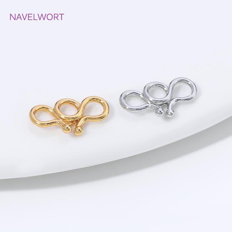 20/40Pcs 18K Gold Plated W Shape Clasps Connectors For Jewelry,Connectors For Bracelets Making,DIY Jewelry Making Findings