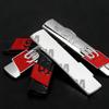 For RS3 2Pcs 3D Metal S Line Logo Emblem Badge Stickers For Audi A3 A4 A5 A6 Q3 Q5 Q7 TT RS Car Side Fender Trunk Decoration Accessories