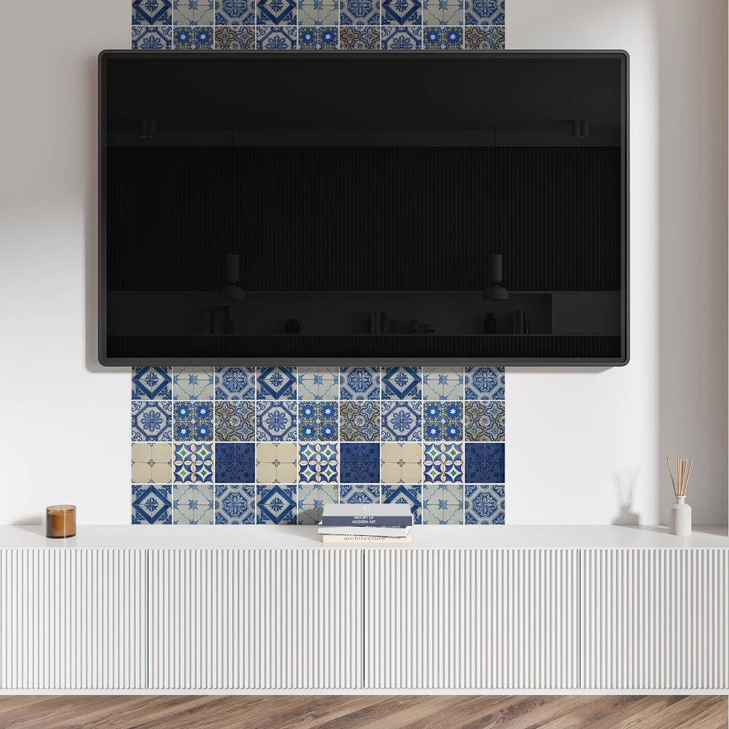 Komplet Kafelków Winylowych Z Motywem Do Kuchni Salonu Wzory Kafli Ceramicznych 9X30X30 Cm