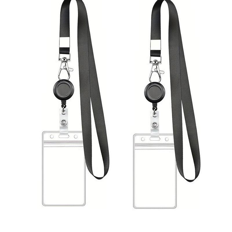 1/2/3PCS Retractable Badge Reel Retractable Teacher Lanyard with Name Card Badge Holder Neck Strap Keychian Accessories Gift