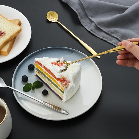 Spoon Long Handle Fine Texture Stainless Steel Mixing Coffee Spoon for Home