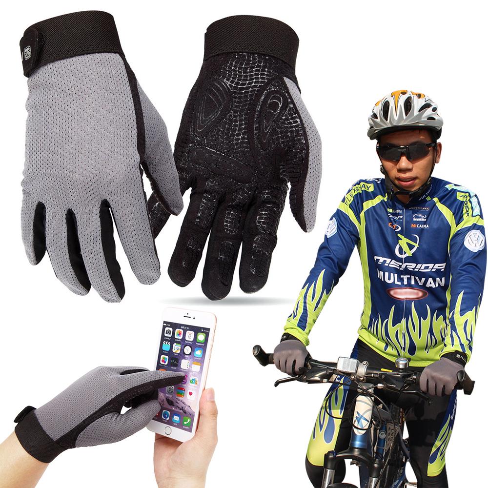 Buy Cycling Full Finger Gloves Shockproof MTB Bike Bicycle Touch Screen