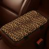 Popular Car Armrest Cover Fashionable Leopard Print Flannel Car Interior Dust Protective Cover One Piece Printing
