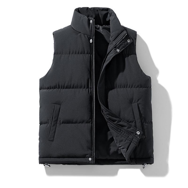 Men S Thick Stand Collar Sleeveless Winter Casual Waistcoat