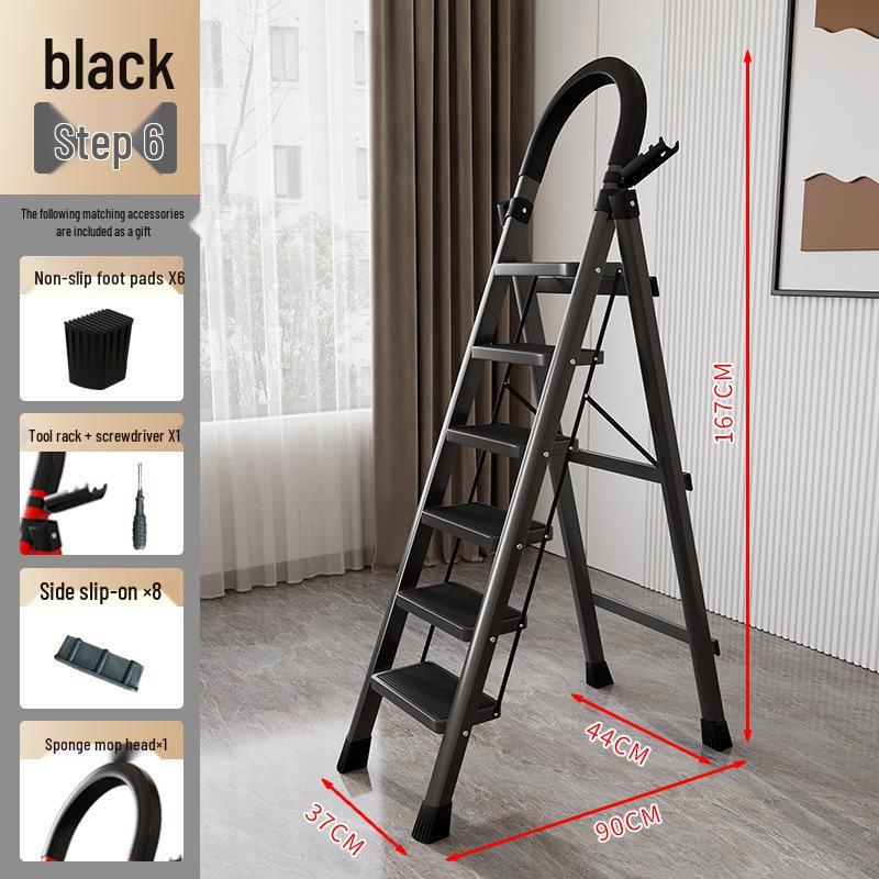 Lightweight 3-Step Folding Telescopic Ladder