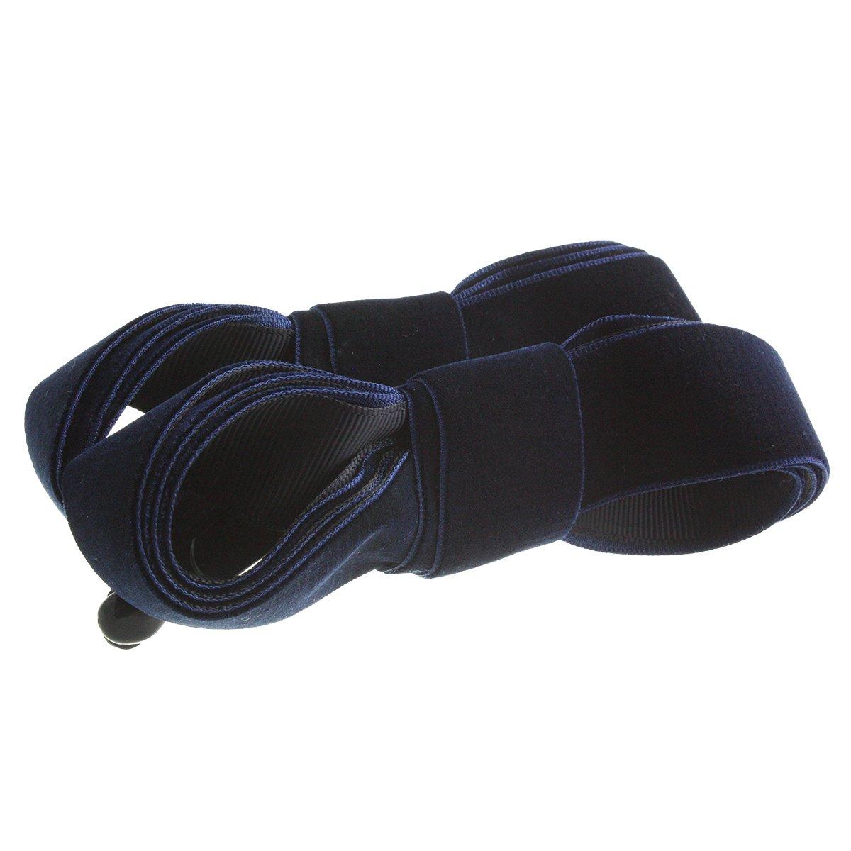 

VINGTAINE Velvet Twist Ribbon Banana Clip Elegant Hair Clip Hair Accessory Navy [Kobe Vantaine] H7041-NY- Темно-синій