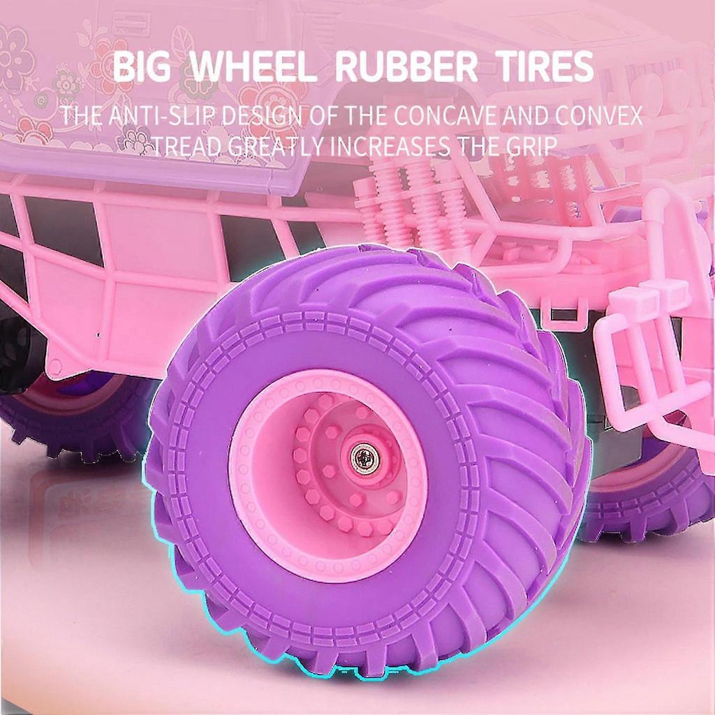 Remote Control Car for Girls 2.4GHz Cute Pink Purple Remote Control Climbing Car Rechargeable Off-Ro