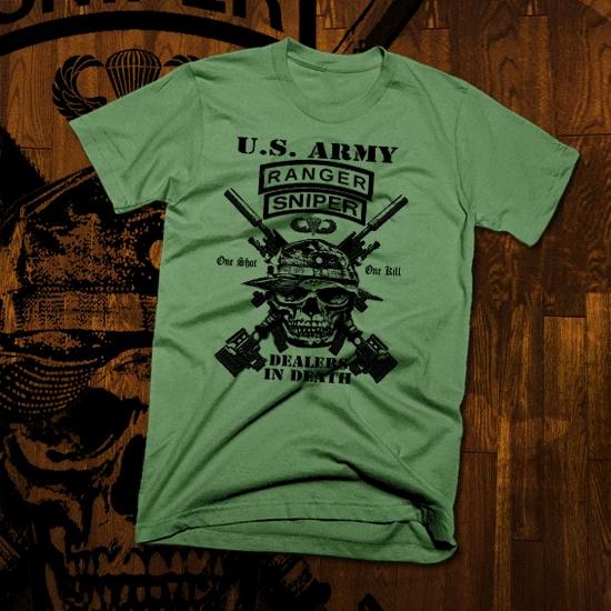 Футболка рейнджера Сил специального назначения Армии Военный снайпер Ветеран боевых действий Армия SERE новая 2XL