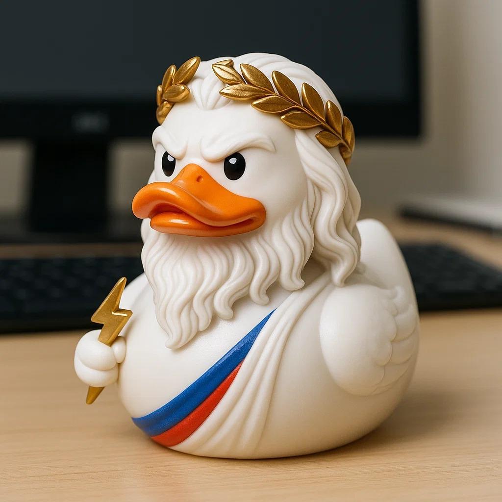 

Зевс Утка Украшение для рабочего стола дома и офиса Zeus Duck белый