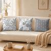 Gray White Line Pillow Case Breathable Organic Short Plush Cushion Covers Machine Washable WrinkleResistant Soft Durable