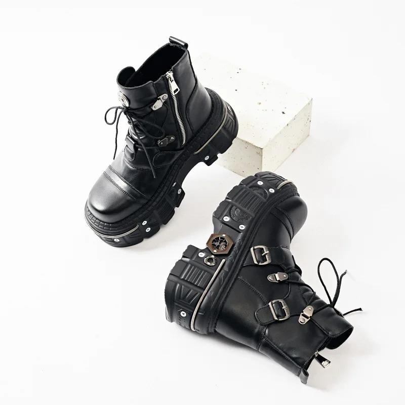 Platform New European And American Style Goth Style Locomotive Platform Sneakers Punk Boots Women
