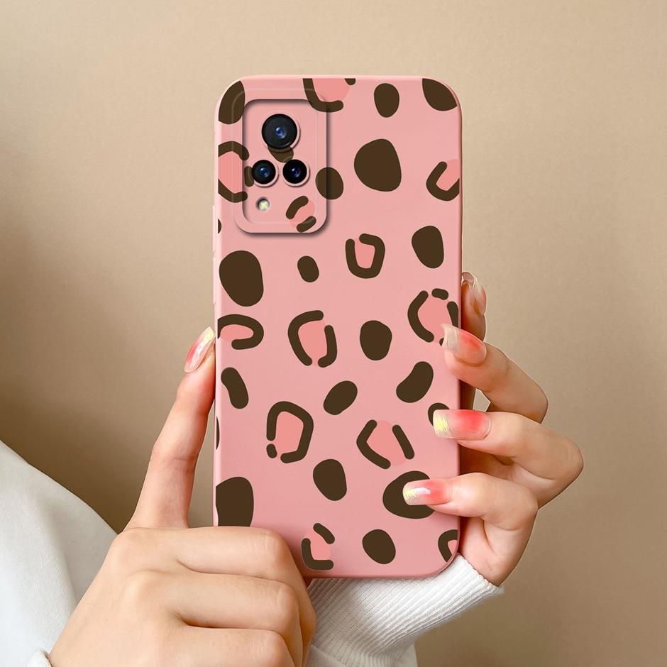 Phone Case For VIVO V21 4G 5G Cute Sweet Girls Cartoons High-quality Liquid Silicone Coque For VIVO V21 4G 5G New Design Funda