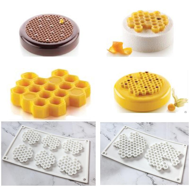 Honeycomb Silicone Mould Chocolate Mould DIY French Pastry Lace Decoration Mesh Mousse Cake Mold Platter Fondant Lace Cushion