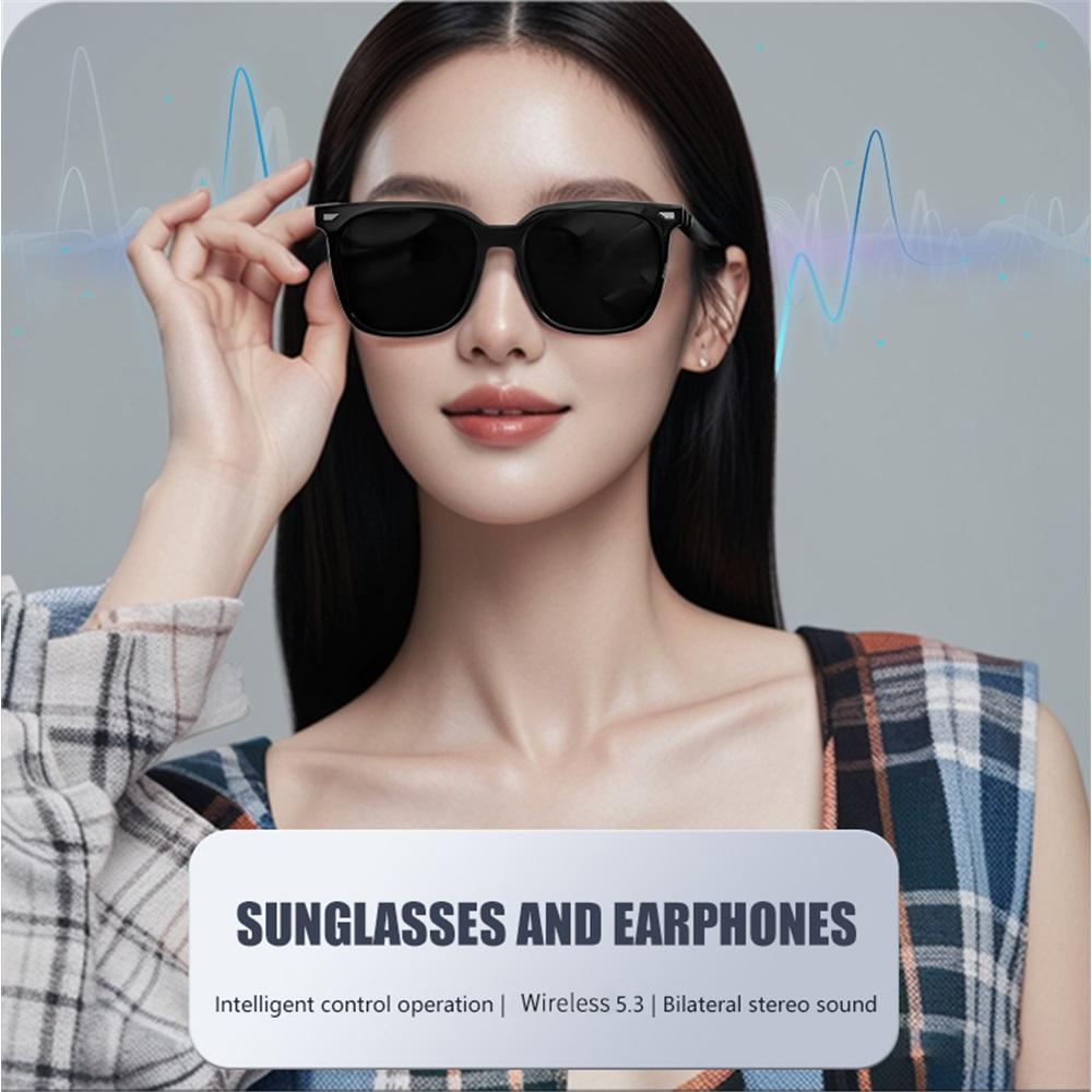 Smarte Bluetooth-Audiobrille, Musik hören und hochauflösende Anrufe führen, polarisierende Anti-UV-Gläser, bequeme Sonnenbrille