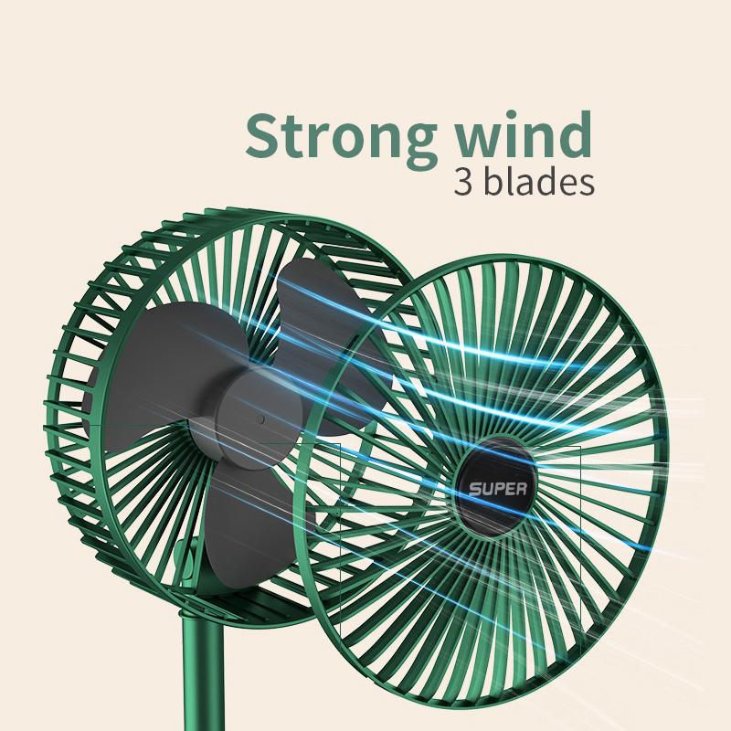 Mini ventilatore portatile USB Ventilatore da pavimento Ventilatori pieghevoli ricaricabili per ufficio domestico
