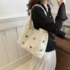 Personalized Fur Large Capacity Bucket Bag for Women In Summer New Printed Underarm Bag Fashionable Commuter Shoulder Bag
