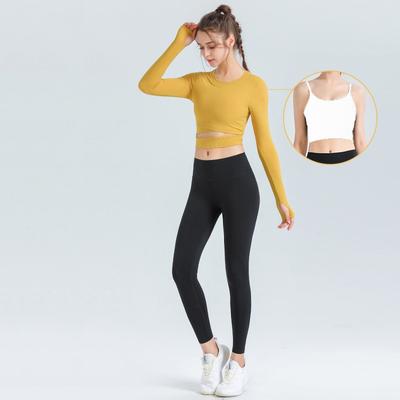 Neues Yoga-Kleidungsset dreiteiliges Yoga-Oberteil Langarm-Sportbekleidung Damen Outdoor-Sport Lässige Fitnesskleidung