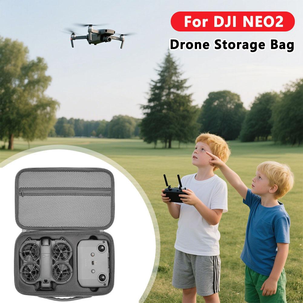 For DJI NEO 2 Drone Large Capacity PU Dedicated Storage Bag Waterproof Durable Thickened Internal Buffering Structure