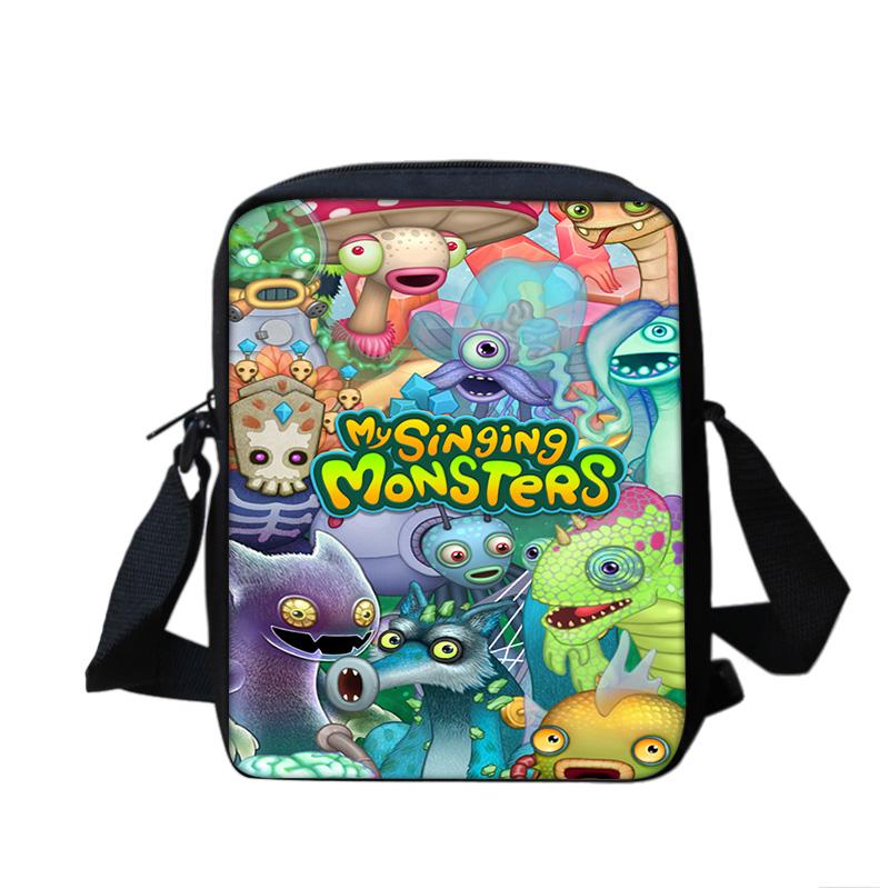 My Singing Monsters Bag Game Cartoon Print Large Capacity New Kindergarten Elementary School Boys and Girls