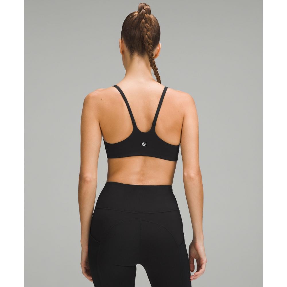 Lululemon Wunder TrAin StrAppy RAcer BrA  Light Support  A B Cup BlAck