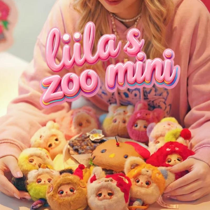 Liila Mini Plush Keychain Blind Box Collectible Cartoon Animal Design Phone Lanyard For Bag Phone Ornament Toy
