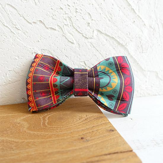 MUTTCO Double Layer Fashion Dog Bow Tie Collar - Style UBT-043 Extra Small (10x6cm)