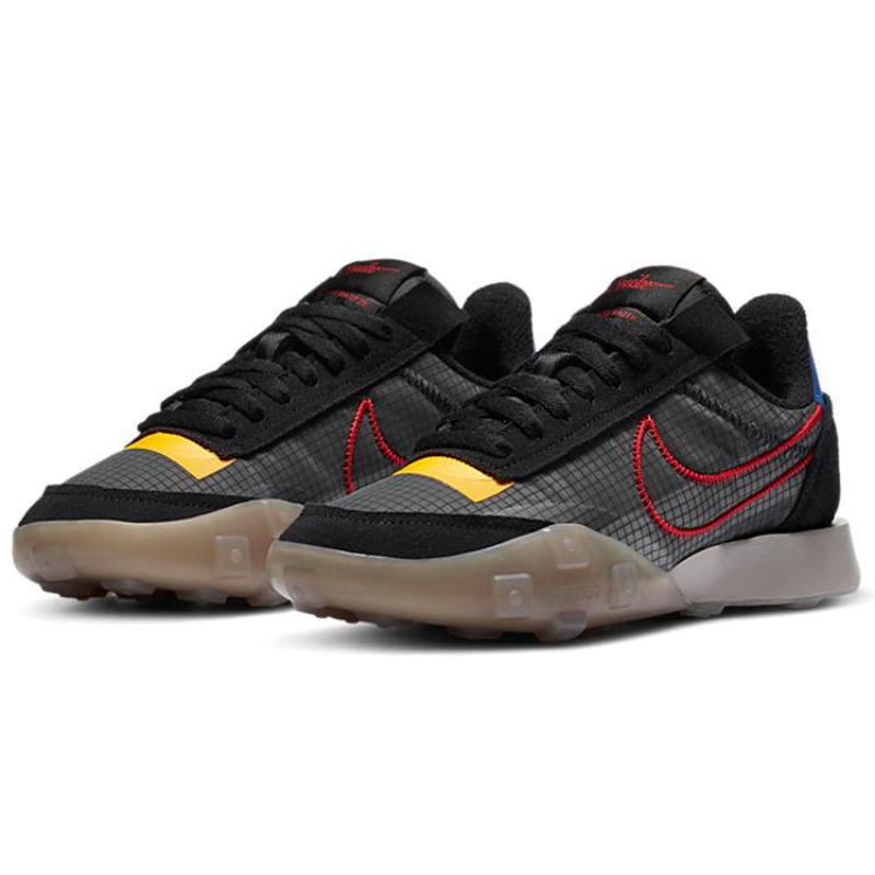 Nike Waffle Racer 2X Black Solar Flare University Red Women's Sneakers CK6647-002