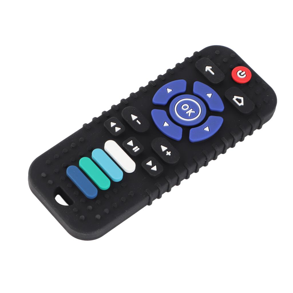 Baby Control Teething Toy TV Control Shape Silicone Teething Toy for Infants Toddlers Black