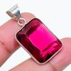 Natural Pink Rubillite Gemstone 925 Sterling Silver Jewelry Pendant 1.38" AP-16410