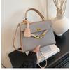 Autumn and Winter New Bags Women's Fashion Versatile Portable Shoulder Bag High Texture Messenger Bag Solid Color High Sense