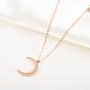 Simple and Personalized Niche Design Star Moon Necklace for Women's Rose Gold Short Collarbone Chain
