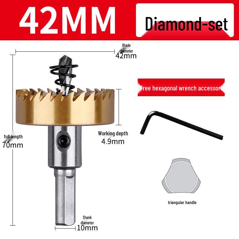 Cobalt Titanium-plated High-speed Steel Hole Saw Drill Bit for Metal and Aluminum