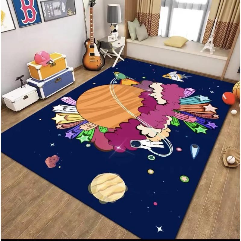 Cartoon Hopscotch Carpet Non-Slip Children's Room Study Table and Chair Mat Kindergarten Play Floor Mat Home Decoration