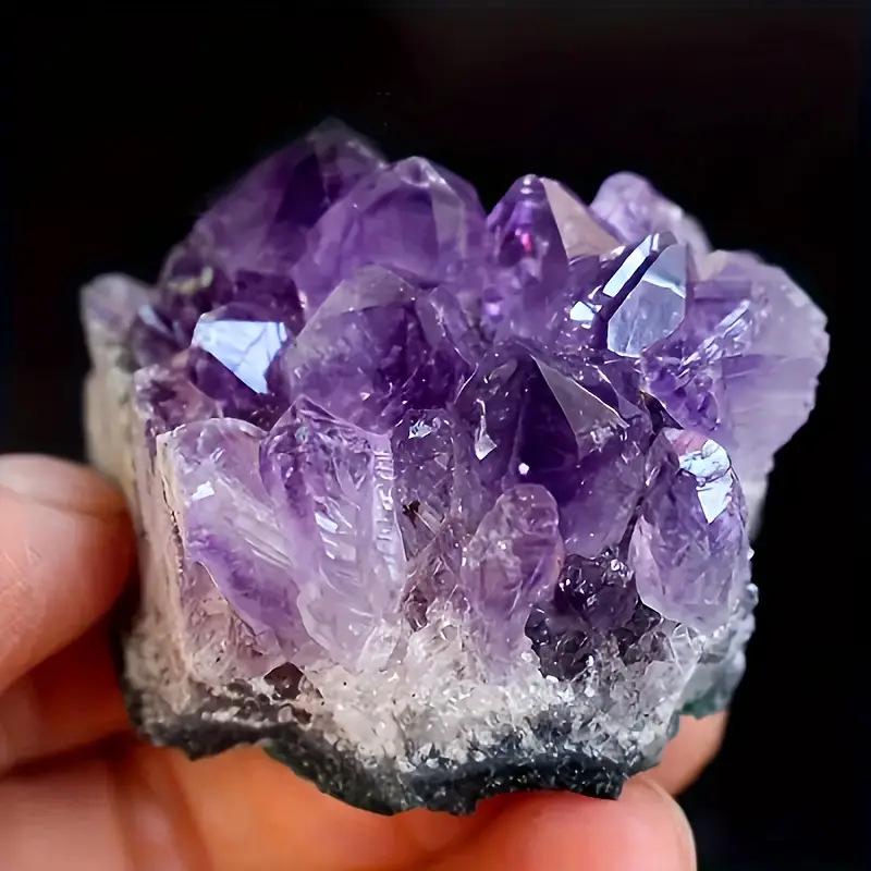 Brazilian Amethyst Cluster Ornament: Amethyst Block & Cave Specimen for Purification and Demagnetization.