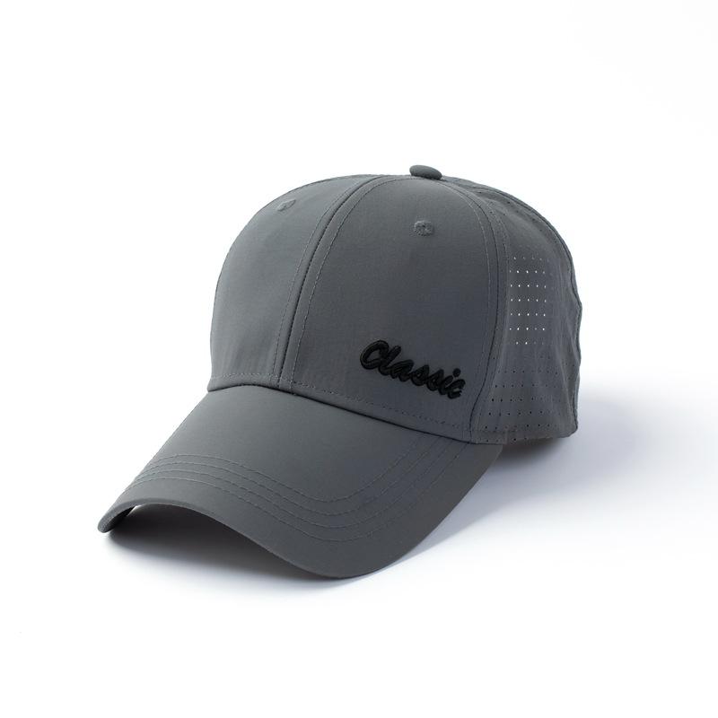 

Summer New Big Size 63cm Quick Drying Baseball Cap for Men Women Extended Brim UV Sunscreen Cap Breathable Mesh Duck Tongue Hat XL60-63cm темно-сірий