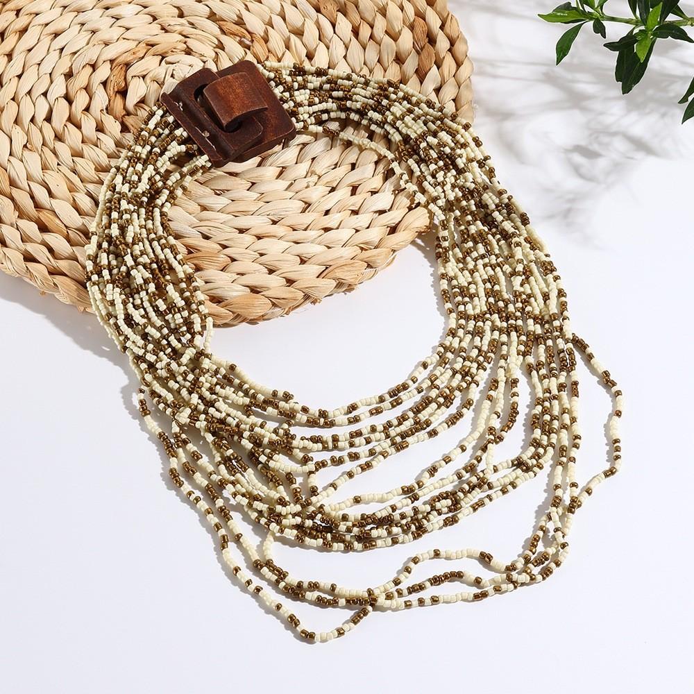 Multilayer Necklace With Acrylic Beads For Women Winter