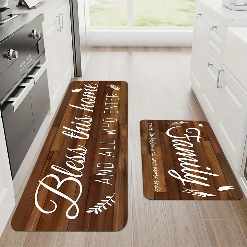 1PC Sweetheart Check Kitchen Rug Non-Slip Door Mat Pop Design Bathroom Rug Bath Mat Carpet for Home Sink Laundry Ecoreeree