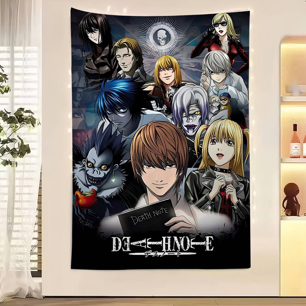 Anime DDeath NNote Japan Cartoon Tapestry Art Printing Japanese Wall Tapestry Anime Wall Hanging Home Decor