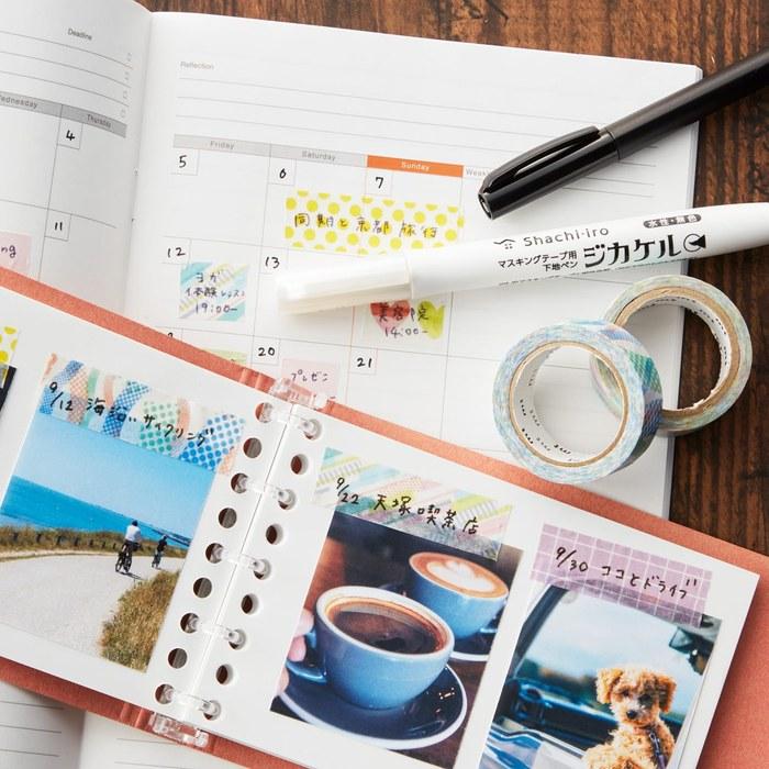 Shachihata Masking Tape Base Pen Jikakeru 10-Pack KPF-MFB/H_10 Clear