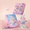 Flower Castle Building Blocks Set,Dream Castle On a Cloud Particle Construction Building Bricks Toy,Flowers Butterfly Star Castle Home Decoration