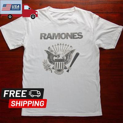 Ramones Shirt Tour Konzert Punk Rock Band Unisex Weißes T-Shirt Größe S-5XL
