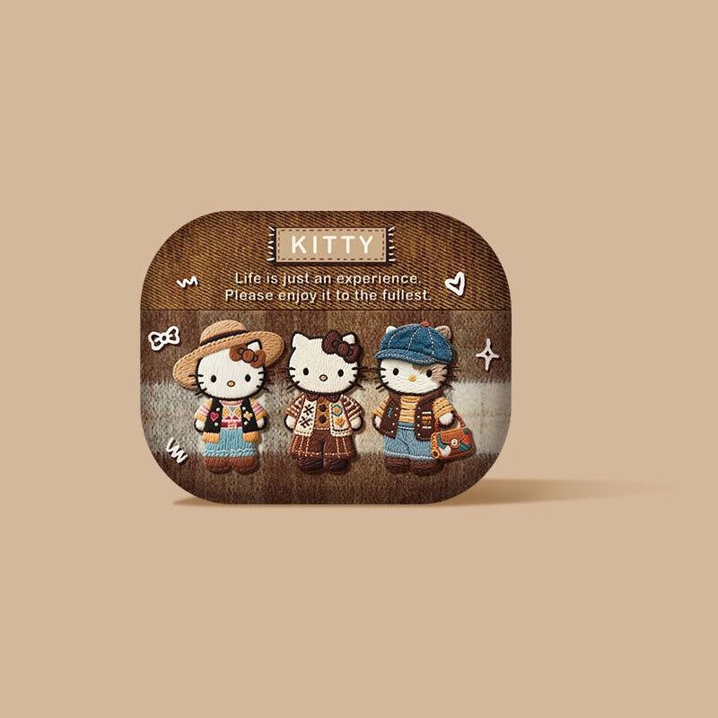 

Fumede Cartoon Brown Three Cats AirPods Protective Case