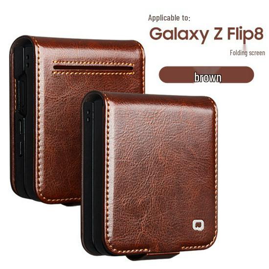 Qiali Samsung ZFlip8 ādas maciņš: Salokāms