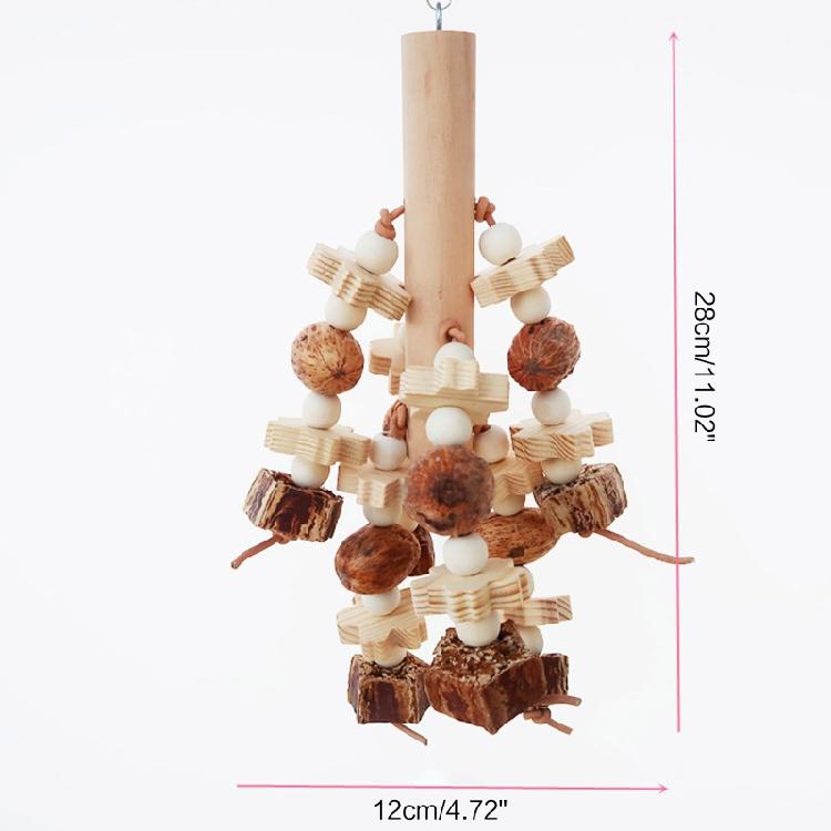 Parrot Chewing Toy Wood Blocks Bird Cage Bite Toys for Cockatiel Canary Lovebird