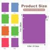 3 Ring Binder Dividers with Tabs - 8-Tab Colorful Plastic Page Dividers for Letter Size (8.5x11), izable Index Tabs, 3 Sets | Reble Rainbow Binder