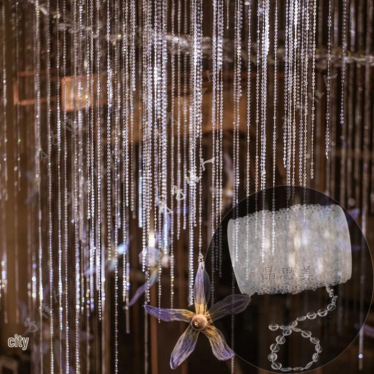 11mm UFO Acrylic Bead Chain for Wedding Aisle Runners & Ceiling Decorations